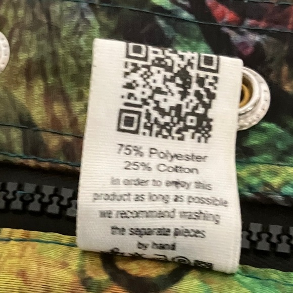 Elegant Green Floral Mini Skirt reversible - Picture 4 of 10